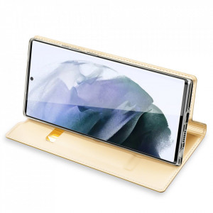 Калъф тип книга DUX DUCIS Skin Pro - Samsung Galaxy S22 Ultra златист - Img 4