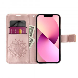 Калъф тип книга FORCELL Mezzo - Samsung Galaxy S23+ (мандала) розово злато - Img 5