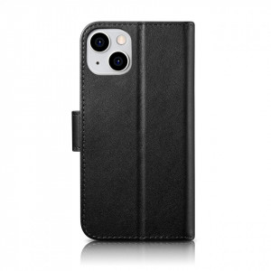 Калъф тип книга iCARER Wallet 2в1 против кражба - iPhone 14 Plus черен - Img 2