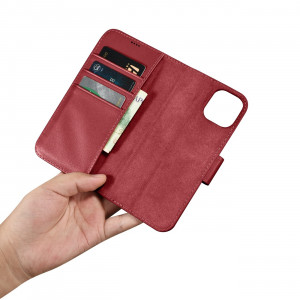 Калъф тип книга iCARER Wallet 2в1 против кражба - iPhone 14 Plus Cover червен - Img 14