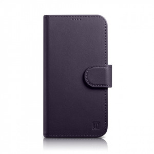 Калъф тип книга iCARER Wallet 2в1 против кражба - iPhone 14 Plus тъмнолилав - Img 1