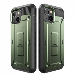 Калъф 360° със стойка и клипс SUPCASE Unicorn Beetle Pro - iPhone 14 Plus зелен - Img 2