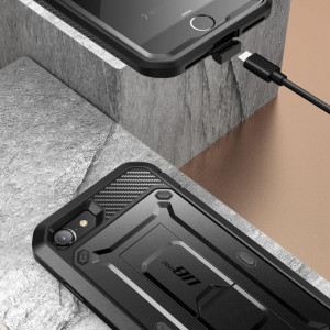 Калъф 360° със стойка и клипс SUPCASE Unicorn Beetle Pro - iPhone 7 / 8 / SE (2nd gen) / SE (3rd gen) черен - Img 6