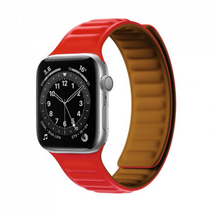 Магнитна каишка Magnetic - Apple Watch 44mm SE / 44mm Series 6 / 44mm Series 5 / 44mm Series 4 / 42mm Series 3 / 42mm Series 2 червен - Img 1