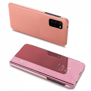 Огледален калъф тип книга Clear View - Samsung Galaxy A03s розов - Img 1