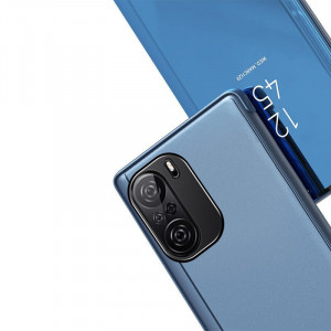 Огледален калъф тип книга Clear View - Xiaomi Mi 11i / Mi 11X / Poco F3 / Redmi K40 / K40 Pro / K40 Pro Plus син - Img 6