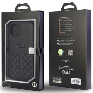 Оригинален гръб от естествена кожа AUDI Genuine Leather AU-TPUPCIP11R-Q8 / D1-BK - iPhone 11 черен - Img 5