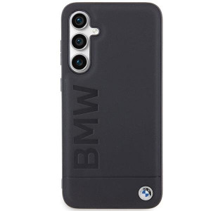 Оригинален гръб от естествена кожа BMW Leather Hot Stamp BMHCS23FESLLBK - Samsung Galaxy S23 FE черен - Img 3