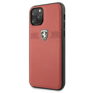 Оригинален гръб от естествена кожа FERRARI Heritage Quilted FEOBAHCN58RE - iPhone 11 Pro червен - Img 2