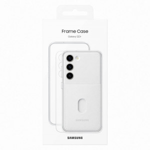 Оригинален гръб със сменяема пластина с джоб за карта SAMSUNG Frame (EF-MS916CWEGWW) - Samsung Galaxy S23+ бял - Img 5