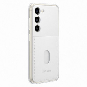 Оригинален гръб със сменяема пластина с джоб за карта SAMSUNG Frame (EF-MS911CWEGWW) - Samsung Galaxy S23 бял - Img 3