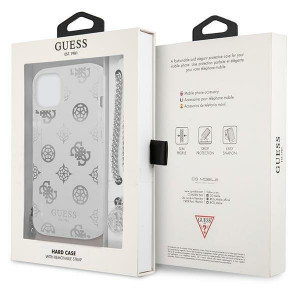 Оригинален гръб с верижка GUESS Peony Chain GUHCP13SKSPESI - iPhone 13 mini сив - Img 8