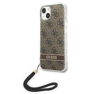 Оригинален гръб с гривна GUESS 4G Print Strap GUOHCP14MH4STW - iPhone 14 Plus кафяв - Img 2