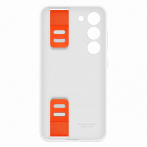 Оригинален гръб с лентов държач SAMSUNG Silicone Grip (EF-GS911TWEGWW) - Samsung Galaxy S23 бял - Img 6