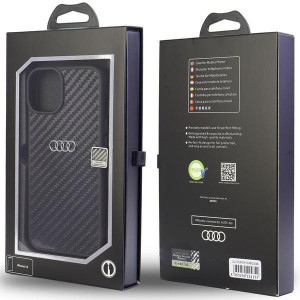 Оригинален гръб AUDI Carbon Fiber AU-TPUPCIP12P-R8 / D2-BK - iPhone 12 / 12 Pro черен - Img 6