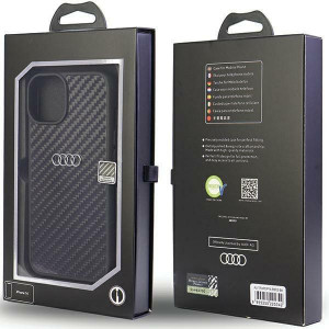 Оригинален гръб AUDI Carbon Fiber AU-TPUPPCIP14-R8 / D2-BK - iPhone 14 черен - Img 3