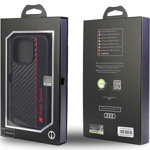 Оригинален гръб AUDI Carbon Fiber Stripe AUS-TPUPCIP13PM-R8 / D1-BK - iPhone 13 Pro Max черен - Img 5