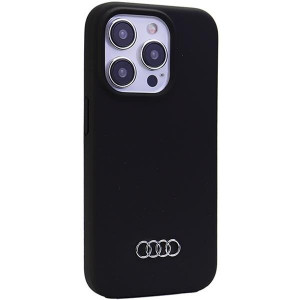 Оригинален гръб AUDI Silicone - iPhone 15 Pro черен - Img 2