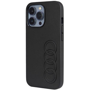 Оригинален гръб AUDI Synthetic Leather AU-TPUPCIP13P-TT / D1-BK - iPhone 13 Pro черен - Img 3