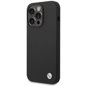 Оригинален гръб BMW Silicone Metal Logo - iPhone 15 Pro черен - Img 2
