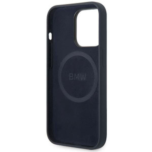 Оригинален гръб BMW Silicone Metal Logo MagSafe BMHMP14XSILNA - iPhone 14 Pro Max тъмносин - Img 7