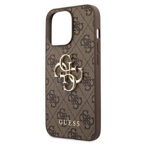 Оригинален гръб GUESS 4G Big Metal Logo GUHCP13L4GMGBR - iPhone 13 Pro кафяв - Img 6