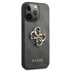 Оригинален гръб GUESS 4G Big Metal Logo GUHCP13X4GMGGR - iPhone 13 Pro Max сив - Img 4