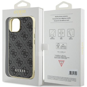 Оригинален гръб GUESS 4G Charms - iPhone 15 сив - Img 8