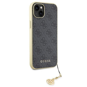 Оригинален гръб GUESS 4G Charms - iPhone 15 Plus сив - Img 4