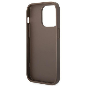 Оригинален гръб GUESS 4G Metal Gold Logo GUHCP14XG4GFBR - iPhone 14 Pro Max кафяв - Img 7