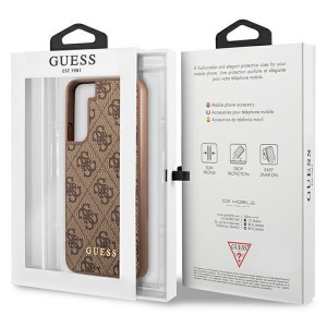 Оригинален гръб GUESS 4G Metal Gold Logo GUHCS23SG4GFBR - Samsung Galaxy S23 кафяв - Img 8