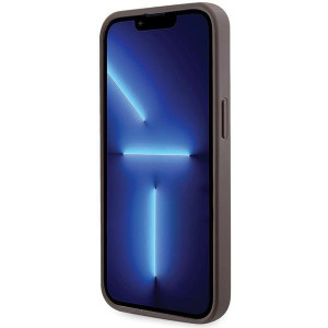 Оригинален гръб GUESS 4G Metal Logo с презрамка GUHCP13LP4TDSCPW - iPhone 13 Pro кафяв - Img 5