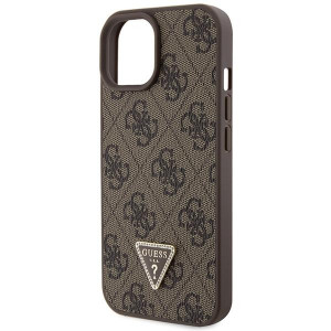 Оригинален гръб GUESS 4G Metal Logo с презрамка GUHCP15MP4TDSCPW - iPhone 15 Plus кафяв - Img 7