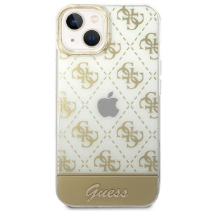 Оригинален гръб GUESS 4G Pattern Script GUHCP14MHG4MHG - iPhone 14 Plus златист - Img 3
