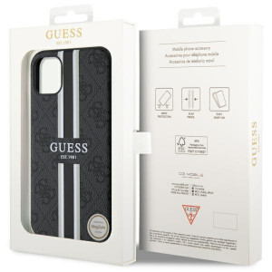 Оригинален гръб GUESS 4G Printed Stripe MagSafe GUHMN61P4RPSK - iPhone 11 черен - Img 8