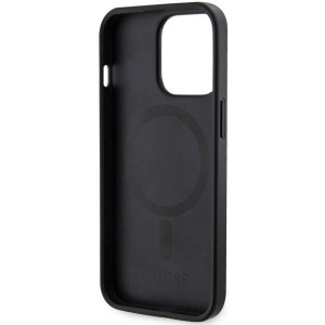 Оригинален гръб GUESS 4G Printed Stripe MagSafe GUHMP13LP4RPSK - iPhone 13 Pro черен - Img 7
