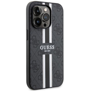 Оригинален гръб GUESS 4G Printed Stripe MagSafe GUHMP14XP4RPSK - iPhone 14 Pro Max черен - Img 4