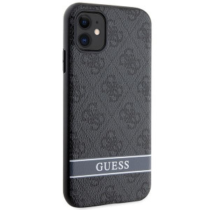 Оригинален гръб GUESS 4G Stripe GUHCN61P4SNK - iPhone 11 сив - Img 4