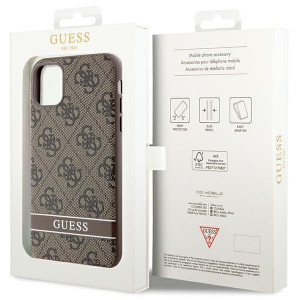 Оригинален гръб GUESS 4G Stripe GUHCN61P4SNW - iPhone 11 кафяв - Img 8