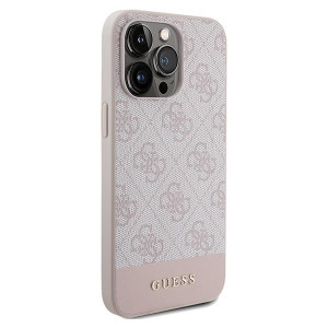 Оригинален гръб GUESS 4G Stripe - iPhone 15 Pro Max розов - Img 4