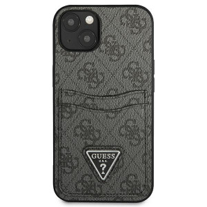 Оригинален гръб GUESS 4G Triangle Logo Cardslot GUHCP13MP4TPK - iPhone 13 черен - Img 3