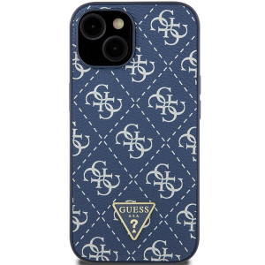 Оригинален гръб GUESS 4G Triangle Metal Logo - iPhone 15 Plus / 14 Plus син - Img 3