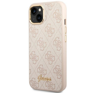 Оригинален гръб GUESS 4G Vintage Gold Logo GUHCP14MHG4SHP - iPhone 14 Plus розов - Img 2