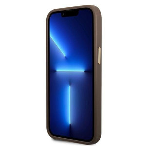Оригинален гръб GUESS 4G Vintage Gold Logo GUHCP14MHG4SHW - iPhone 14 Plus кафяв - Img 5