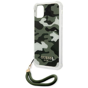 Оригинален гръб GUESS Camo GUHCN61KSARKA с връзка - iPhone 11 зелен / каки - Img 6