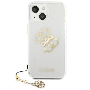 Оригинален гръб GUESS Charms GUHCP13SKS4GGO - iPhone 13 mini прозрачен / златист - Img 3
