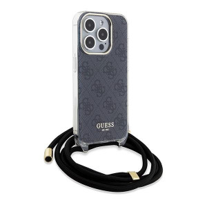 Оригинален гръб GUESS Crossbody Cord 4G Print - iPhone 15 Pro черен - Img 3