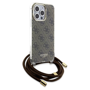 Оригинален гръб GUESS Crossbody Cord 4G Print - iPhone 15 Pro Max кафяв - Img 3