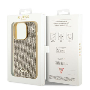 Оригинален гръб GUESS Disco Metal Script - iPhone 14 Pro златист - Img 8