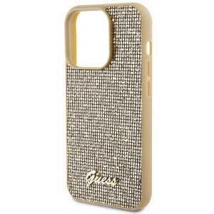 Оригинален гръб GUESS Disco Metal Script - iPhone 15 Pro златист - Img 6